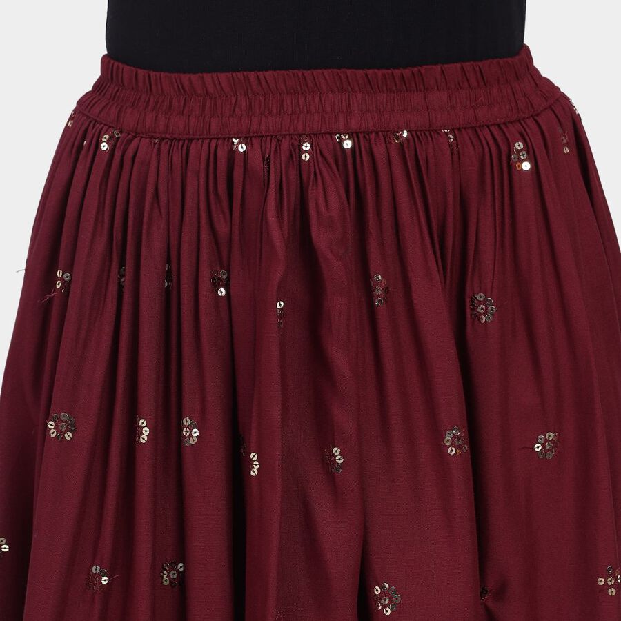 Ladies' Lehenga Skirt, Maroon, large image number null